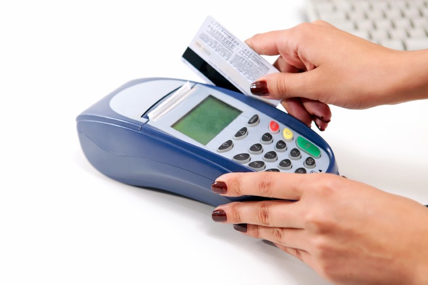 Credit card machine to illustrate the idea of "your business shouldn't be cash only"
