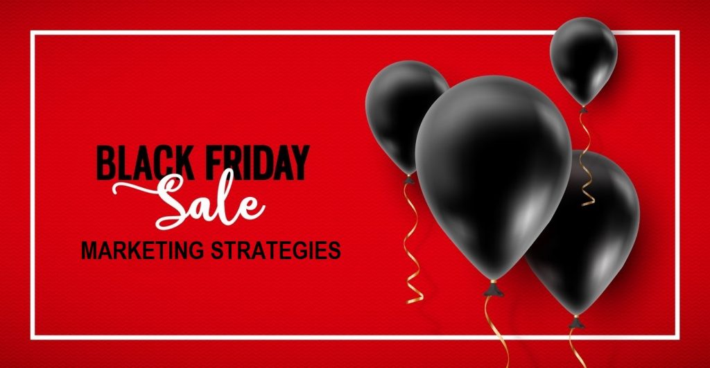 Vector ad banner with editable copy space for holiday discounts and sales. Concept: marketing tactics black friday