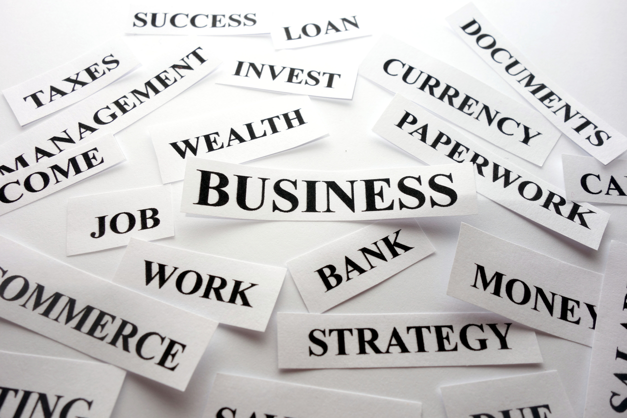 Successful business words. concept: accounting terms