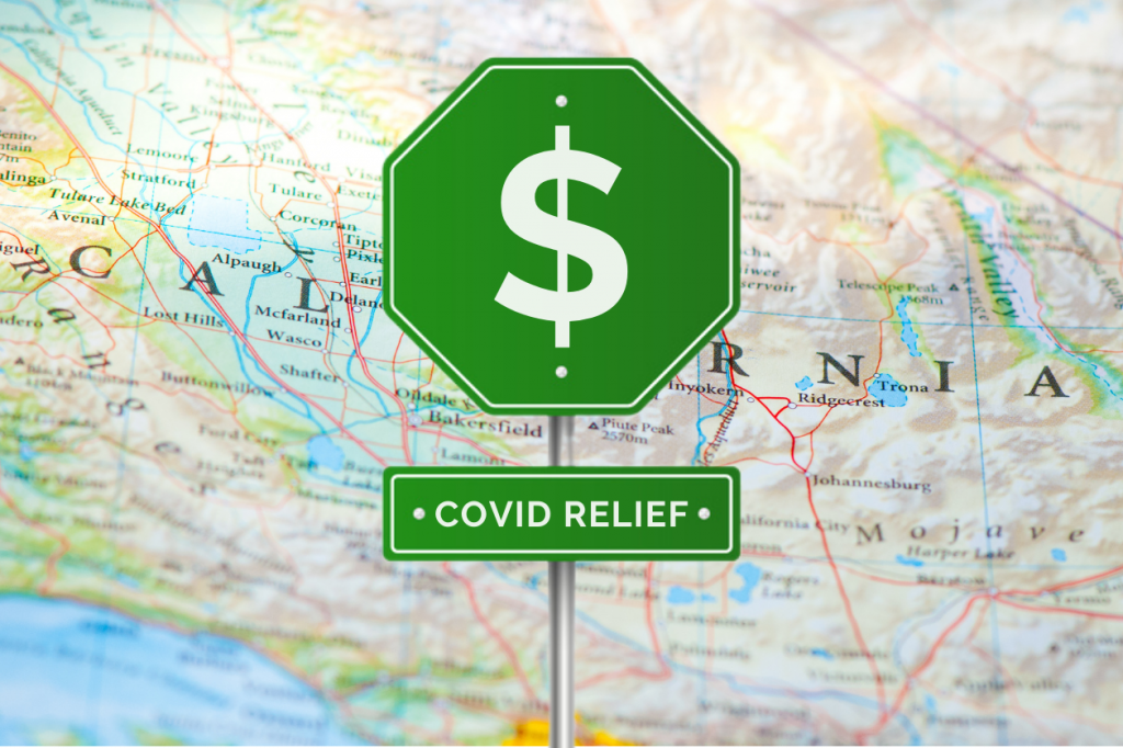 mapa california, letrero, ayuda economica, california, covid
